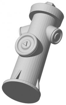 Preview: Löschwasser-Hydrant um 1980, 2 Stück, Spur H0, 1:87