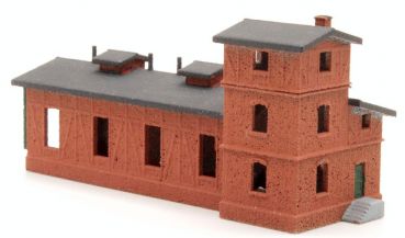 Preview: Lokschuppen einständig eingleisig bemalt, Spur T, 1:450 Preview: Lokschuppen einständig eingleisig bemalt, Spur T, 1:450