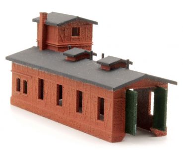 Preview: Lokschuppen einständig eingleisig bemalt, Spur T, 1:450 Preview: Lokschuppen einständig eingleisig bemalt, Spur T, 1:450