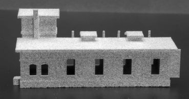 Preview: Lokschuppen einständig eingleisig unbemalt, Spur T, 1:450 Preview: Lokschuppen einständig eingleisig unbemalt, Spur T, 1:450