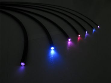 2 Meter Ø 0,5 mm Lichtwellenleiter mit schwarzer PVC-Isolierung (LWL Lichtleiter Glasfaser Lichtfaser)