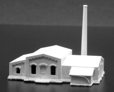 Preview: Maschinenhaus Maschinenfabrik unbemalt, Spur T, 1:450 Preview: Maschinenhaus Maschinenfabrik unbemalt, Spur T, 1:450