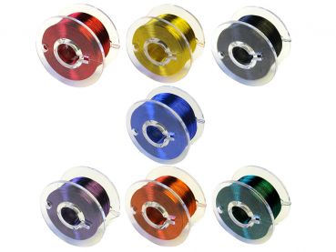 Kupferlackdraht Sortiment, 7 Farben, je 100 m Länge, Lackdraht Ø 0,1 mm