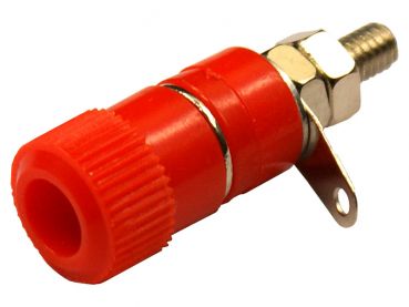 Einbaukupplung Buchse Bananenstecker 4mm, rot