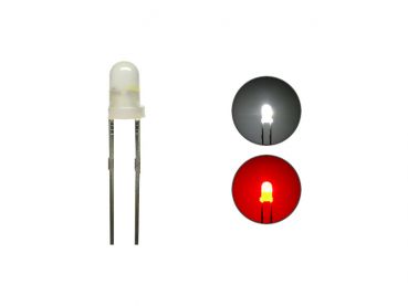 Duo Bi-Color Bipolar LED 3 mm 2pin Anode kaltweiß / rot