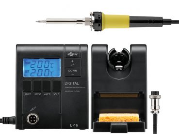 Digitale Lötstation EP6, 48 W, bis 400 °C inklusive Lötkolben und Spitze
