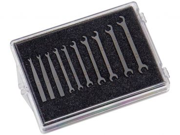 Micro Maulschlüssel Set, 10-teilig, 1-4 mm für Modellbahn, Modellbau, Hobby
