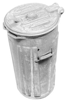 Preview: Mülltonne DDR, 2 Stück handbemalt, Spur 1, 1:32