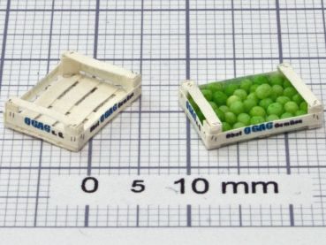 Preview: Obstkiste niedrig, OGAG e.G., Bausatz für 2 Stück, Spur 0, 1:43