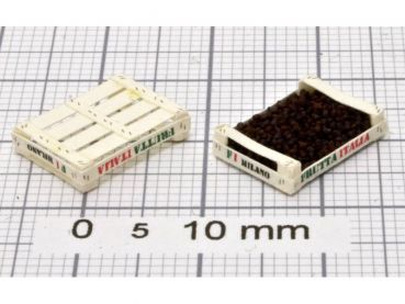 Preview: Obstkiste niedrig, FRUTTA ITALIA, Bausatz für 2 Stück, Spur 0, 1:43