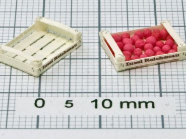 Preview: Obstkiste niedrig, Insel Reichenau, Bausatz für 2 Stück, Spur 0, 1:43