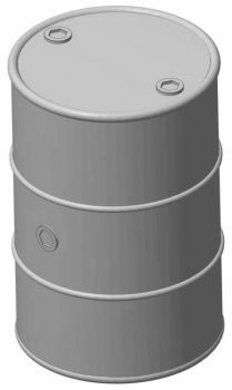 Preview: Ölfass 200 Liter, geschlossen, Bausatz für 2 Stück, Spur H0, 1:87