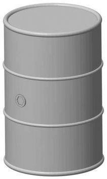 Preview: Ölfass 200 Liter, geschlossen, Bausatz für 2 Stück, Spur H0, 1:87