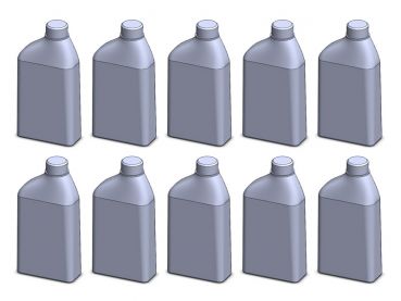 Ölflasche Ölbehälter 1 Liter, 10 Stück, Spur H0, 1:87
