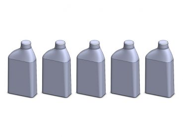 Ölflasche Ölbehälter 1 Liter, 5 Stück, Spur H0, 1:87