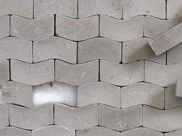 Preview: Verbundpflastersteine Typ W, dunkelgrau, 10.000 Stück, Spur H0, 1:87