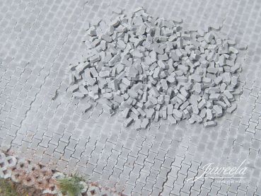 Preview: Pflastersteine Typ S, hellgrau, 3450 Stück, Spur 0 (Null), 1:45