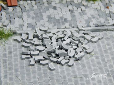 Preview: Pflastersteine Typ W, hellgrau, 1.000 Stück, Spur 0 (Null), 1:45