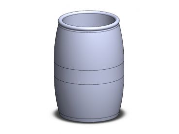 Preview: Plastikfass einseitig offen, 200 Liter, 5 Stück, Spur H0, 1:87