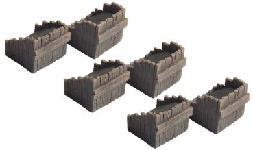 Prellbock Holz, Holzprellbock, 6 Stück, Spur N, 1:160