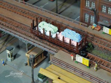 Preview: Schrottautos farbig gemischt, 6 Stück, Spur N, 1:160