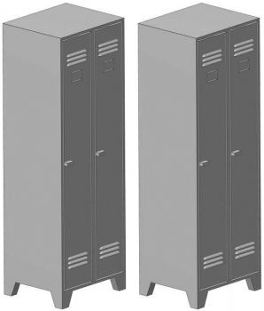 Spind Metallschrank, 2 Stück, Spur 0, 1:45