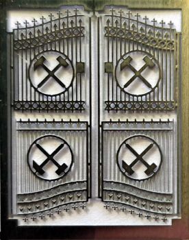 Tor für Kohlehandel und Gewerbe, Bausatz für 2 Stück, Spur Z, 1:220