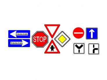Verkehrszeichen Vorfahrt, Einbahnstrasse -Z-