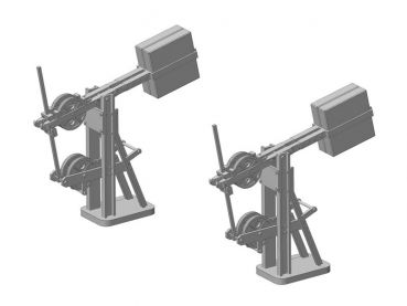 Weichenspannwerk, 2 Stück, Spur H0, 1:87