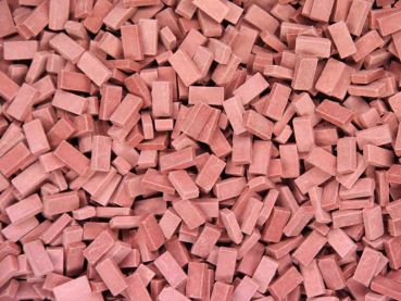Preview: Ziegelsteine NF ziegelrot dunkel, 12.000 Stück, Spur H0, 1:87