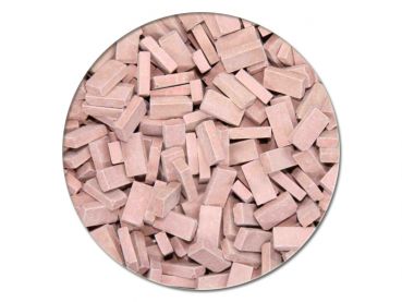 Ziegelsteine NF ziegelrot mittel, 12.000 Stück, Spur H0, 1:87