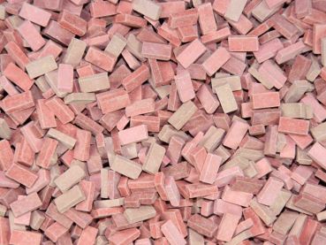Preview: Ziegelsteine NF ziegelrot Mix, 12.000 Stück, Spur H0, 1:87