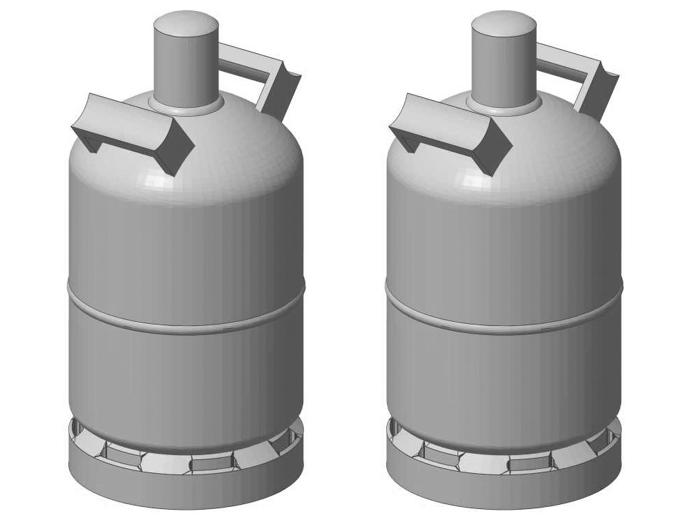  Gasflasche 11 kg, 2 Stück, Spur 1, 1:32