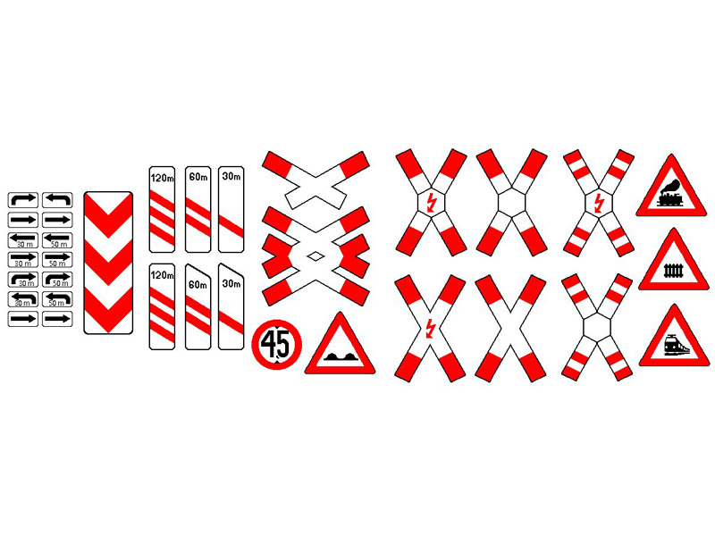 www.modellbahnexklusiv.de Verkehrszeichen Bahnübergang N
