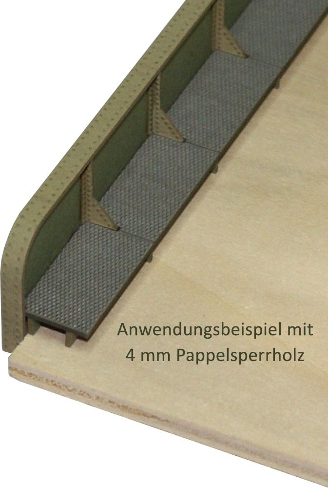 Blechträgerbrückenseitenteile, Lasercut-Bausatz, Spur H0, 1:87