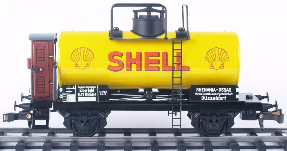 Kesselwagen SHELL Deutsche Reichsbahn DR mit Bremserhaus, Spur 0, 1:45