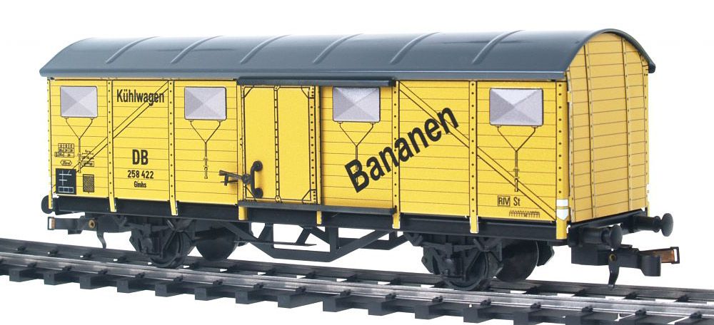 Gedeckter Güterwagen Gmhs BANANEN, Deutsche Bahn DB, Spur 0, 1:45