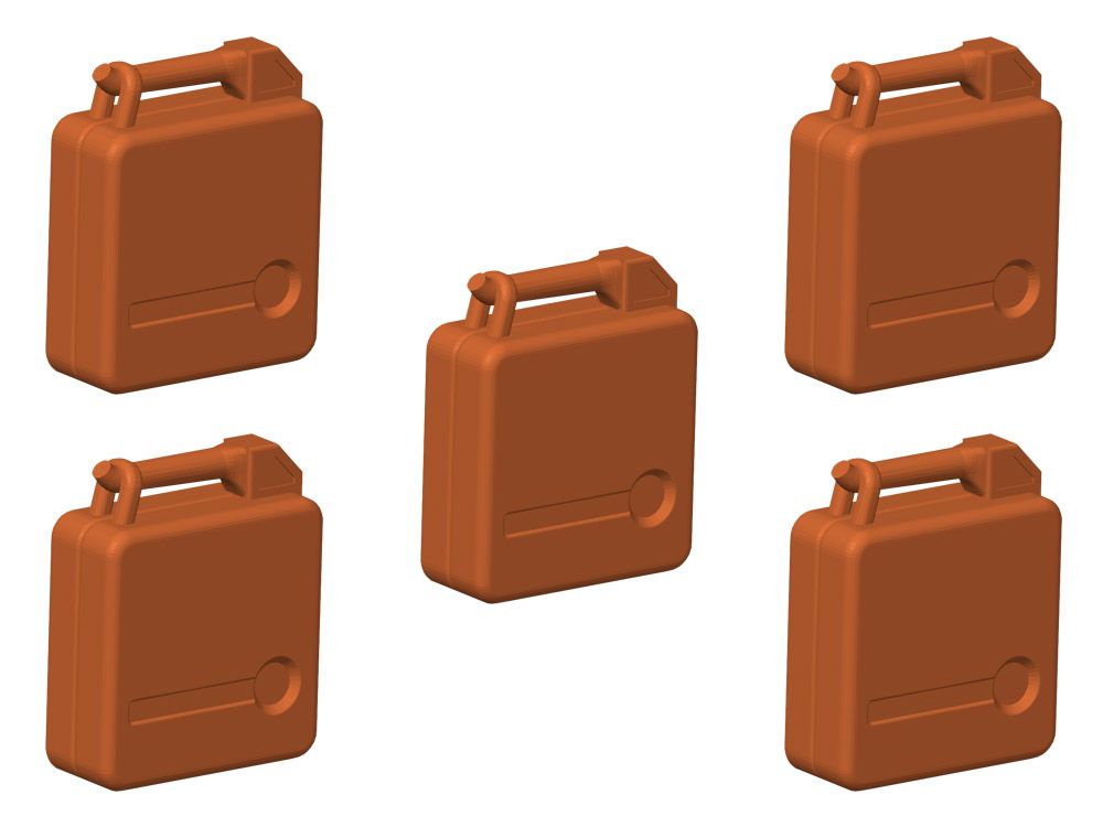 Reservekanister DILO, 20 Liter, 5 Stück, Spur H0, 1:87