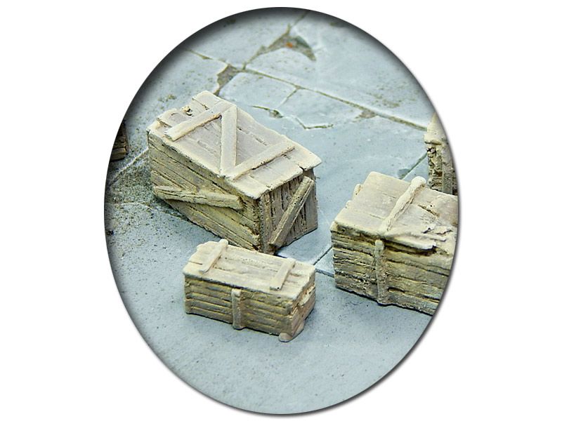 Alte Holzkisten klein, hell, 5 Stück, Spur 0 (Null), 1:45