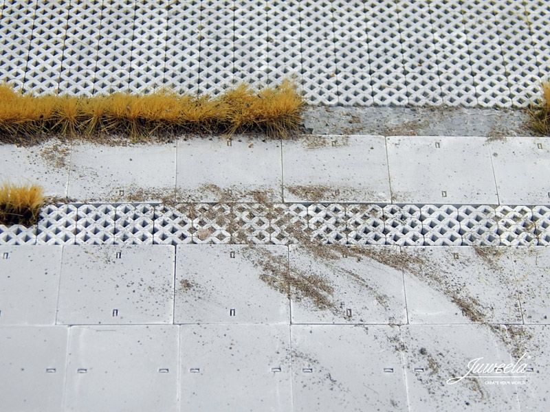 Beton Straßenplatten mit Verlegeöse, 25 Stück, Spur 0 (Null), 1:45