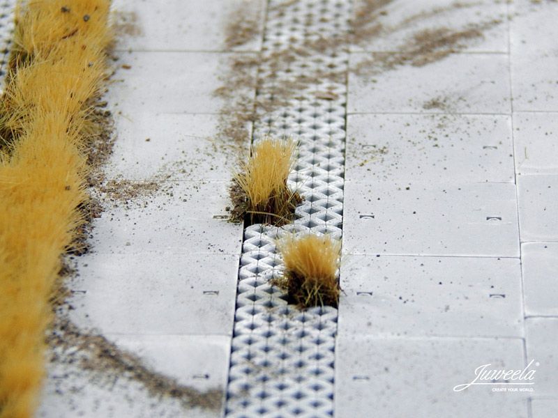 Beton Straßenplatten mit Verlegeöse, 50 Stück, Spur 0 (Null), 1:45