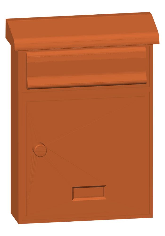 Briefkasten Hausbriefkasten, modern mit Dach, 2 Stück, Spur H0, 1:87