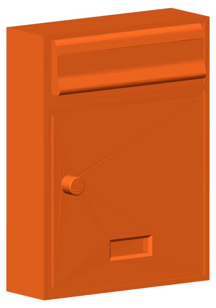 Briefkasten Hausbriefkasten, modern ohne Dach, 2 Stück, Spur H0, 1:87