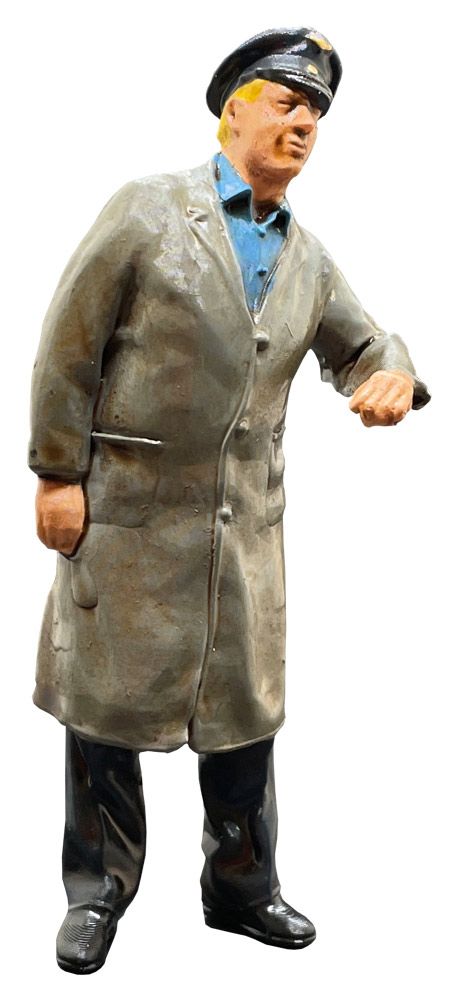 Heizer 1 DR, Modellbahnfigur handbemalt, Spur 0 (Null), 1:45