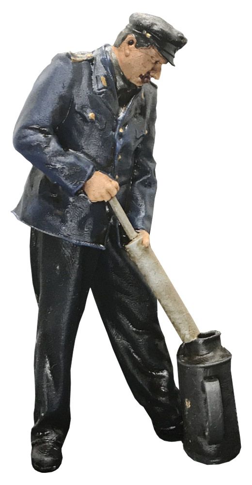 Heizer 2 DR, Modellbahnfigur handbemalt, Spur 0 (Null), 1:45