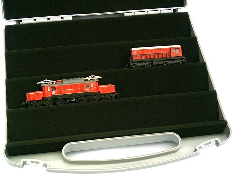 Transportkoffer für Fahrzeuge Spur TT, 1:120 und H0e H0m, 1:87