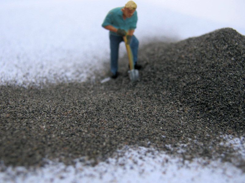 Feiner grauer Sand, Körnung max. 0,3mm, 100g