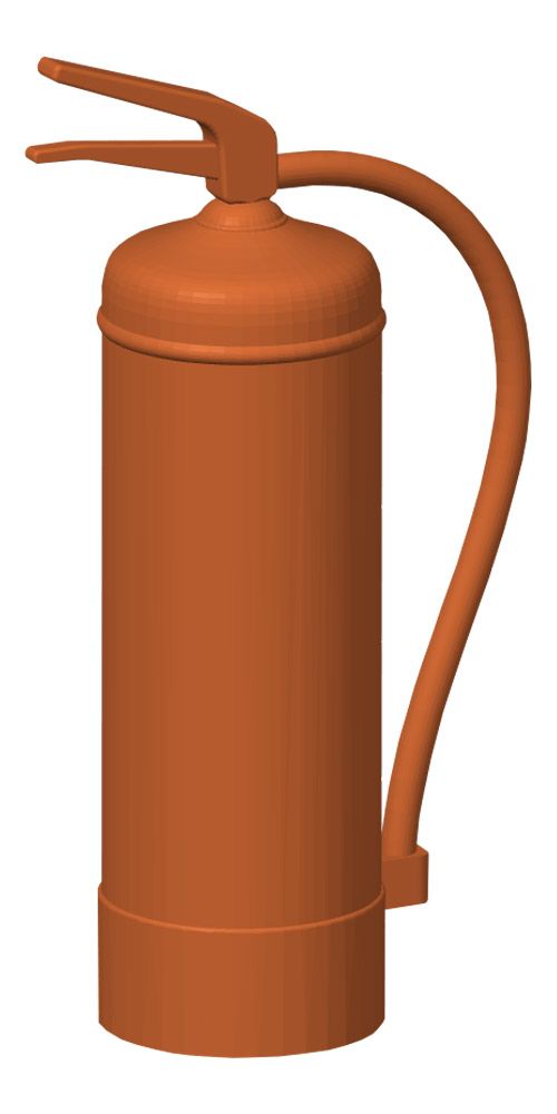 Feuerlöscher 10kg, 5 Stück, Spur H0, 1:87