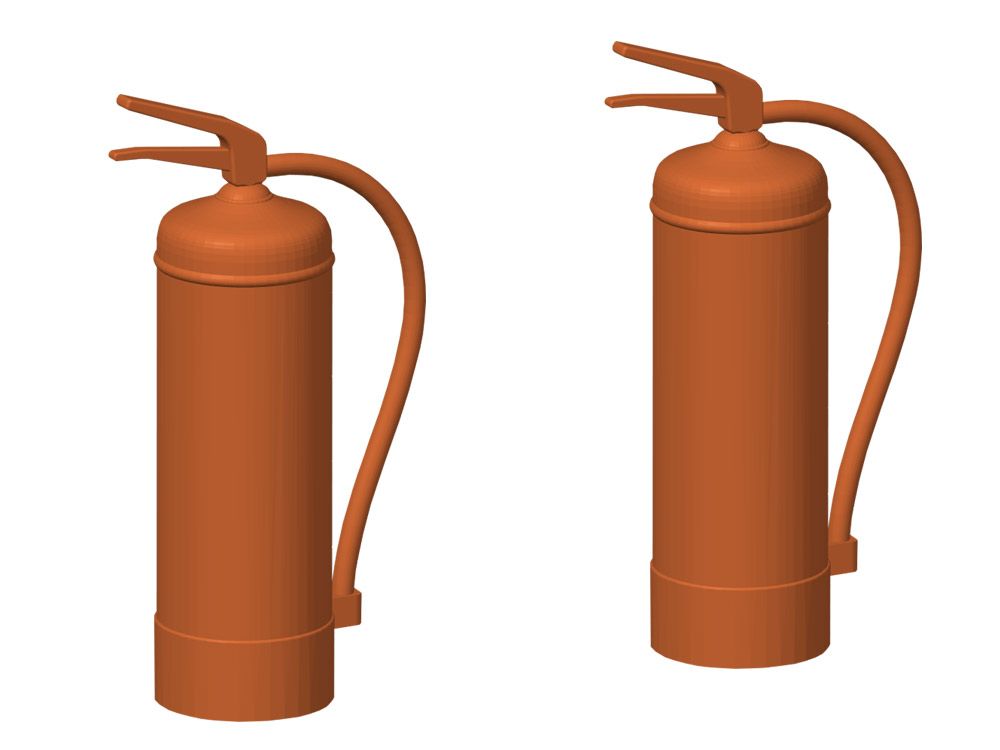 Feuerlöscher 10kg, 2 Stück, Spur H0, 1:87