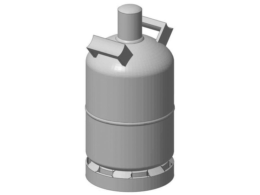 Gasflasche 11 kg, 2 Stück, Spur 1, 1:32